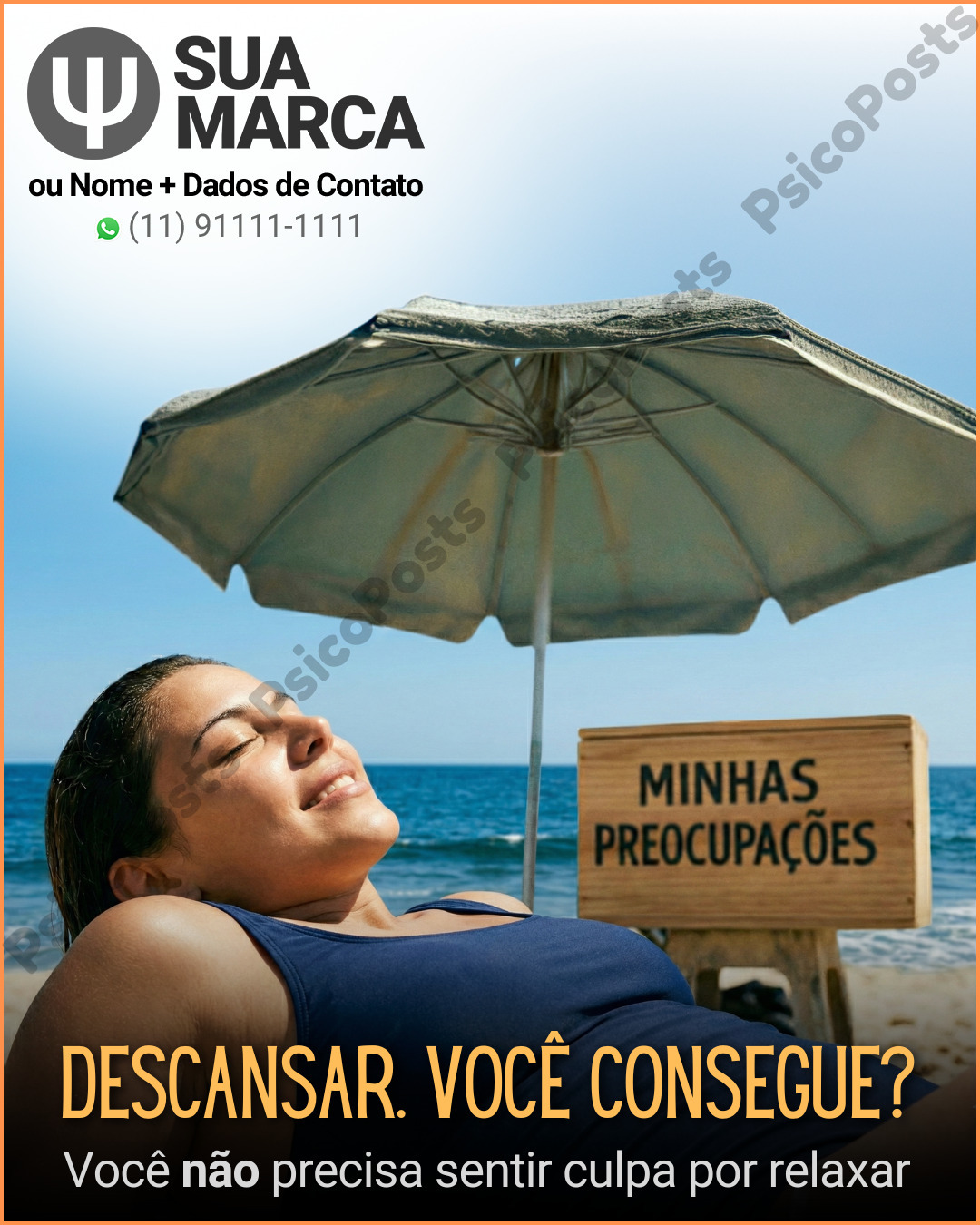 Post 1004 - Descansar. Você Consegue? Você não precisa sentir culpa por relaxar
