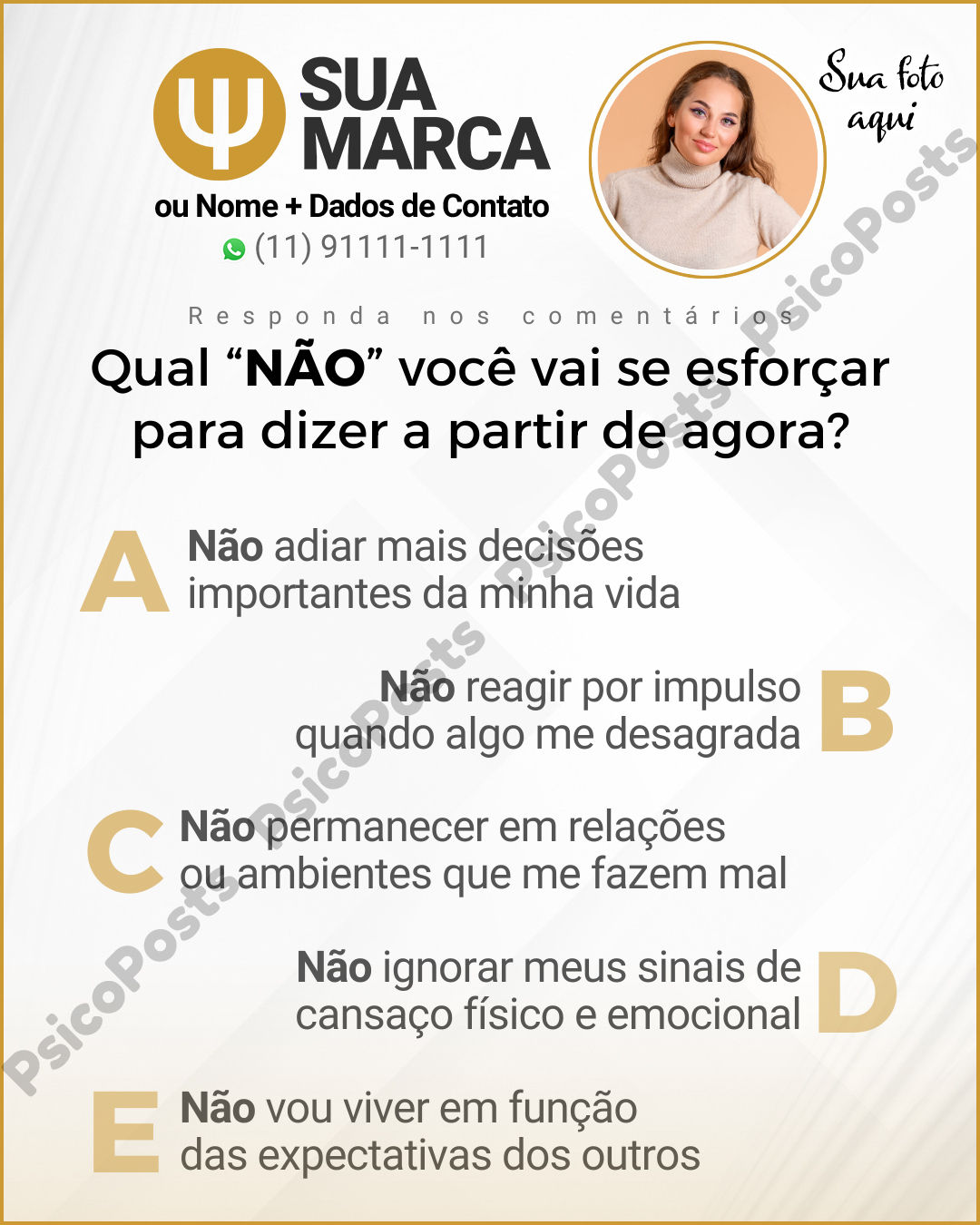 Post 1010 - Qual “NÃO” você vai se esforçar para dizer a partir de agora?