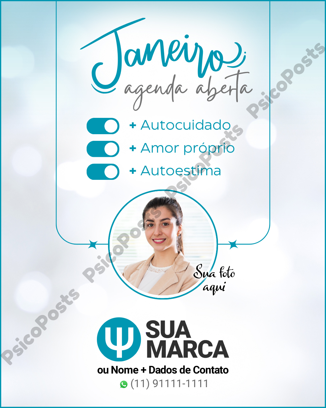 Post 1011 - Janeiro. Agenda aberta para o Autocuidado, o Amor próprio e a Autoestima